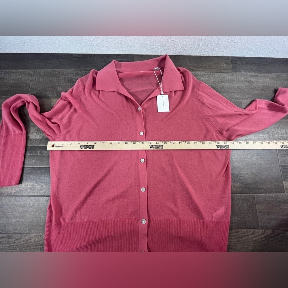 Vince Pink Cotton Cardigan - Picture 5 of 10